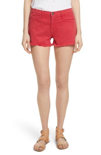 Women's Frame Le Cutoff Denim Shorts - Red