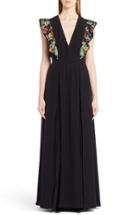 Women's Fendi Embellished Ruffle Gown