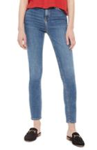 Women's Topshop Jamie Embroidered High Rise Skinny Jeans X 30 - Blue