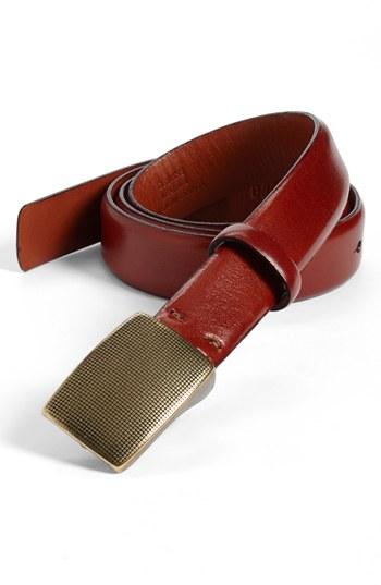 Men's Bosca Leather Belt - Cognac
