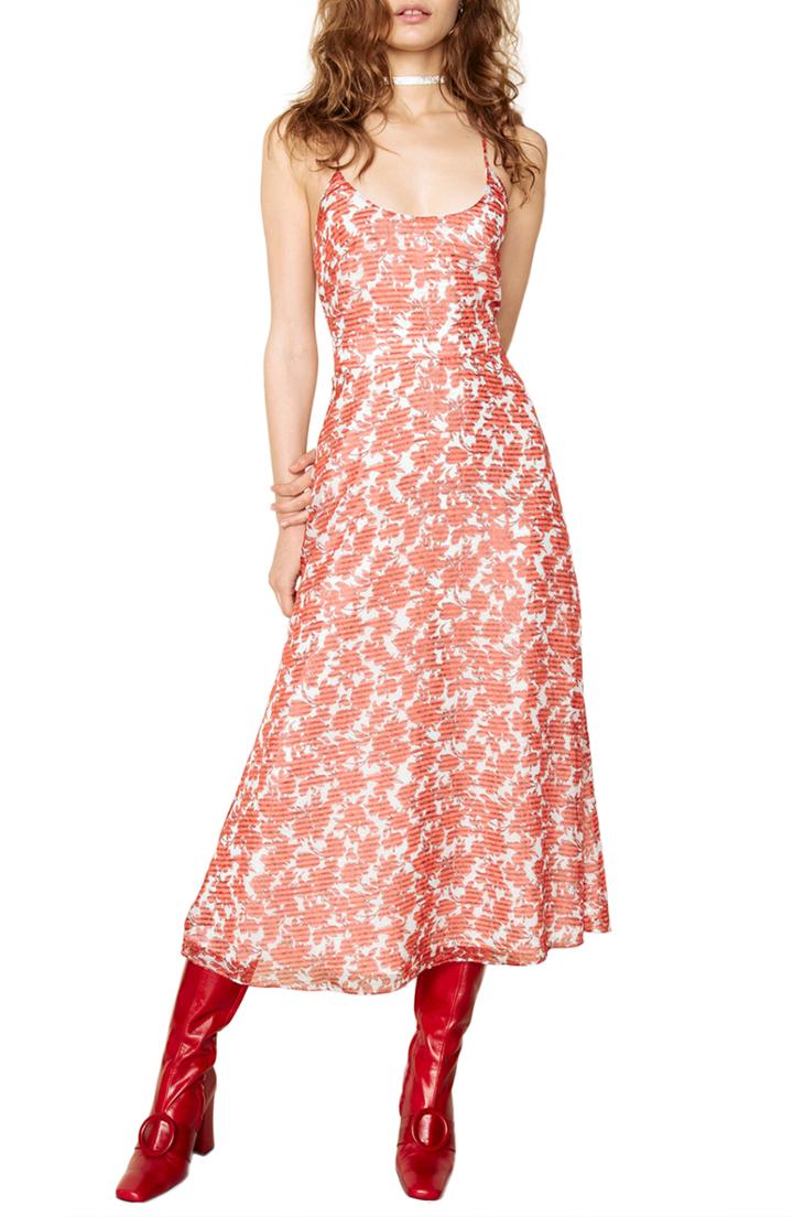 Women's The East Order Piper Strappy Back Midi Dress - Red