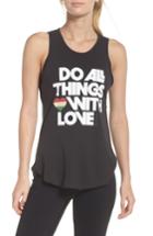 Women's Spiritual Gangster Do All Things With Love Open Back Tank