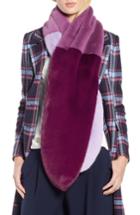 Women's Halogen X Atlantic-pacific Colorblock Faux Fur Stole, Size - Purple