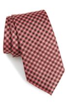 Men's Calibrate Fiswell Check Silk Tie, Size - Red
