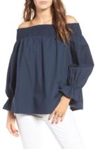 Women's Soprano Bow Off-the-shoulder Top - Blue
