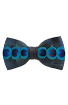 Men's Brackish & Bell Abalone Feather Bow Tie, Size - Blue/green