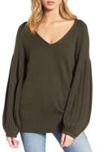 Women's Ella Moss Francesca V-neck Sweater - Green