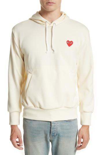 Men's Comme Des Garcons Play Pullover Hoodie - Blue