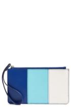 Women's Halogen Leather Wristlet With Pop-out Card Case - Blue/green