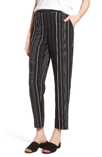 Women's Vince Camuto Stripe Slim Leg Pants - Black