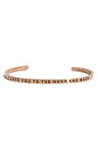 Women's Mantraband 'i Love You To The Moon And Back' Cuff