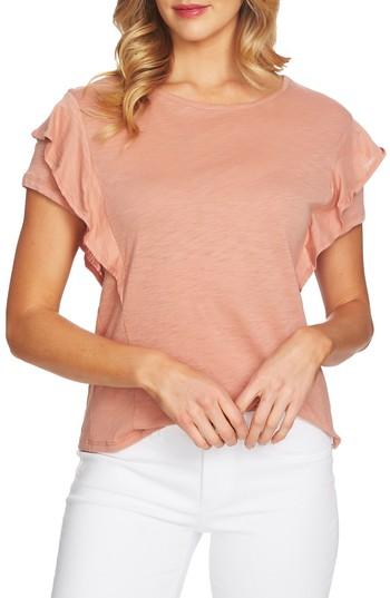 Women's Cece Tiered Ruffle Sleeve Top - Ivory