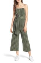 Women's The Fifth Label Axial Stripe Crop Jumpsuit, Size - Green