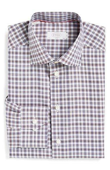 Men's Eton Slim Fit Plaid Dress Shirt