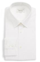 Men's Ted Baker London Mixx Trim Fit Check Dress Shirt .5 - 32/33 - White
