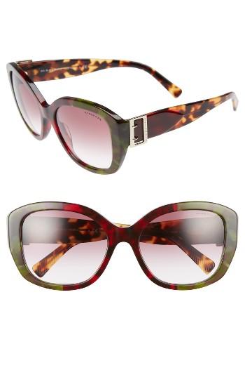 Women's Burberry 57mm Gradient Butterfly Sunglasses - Bordeaux