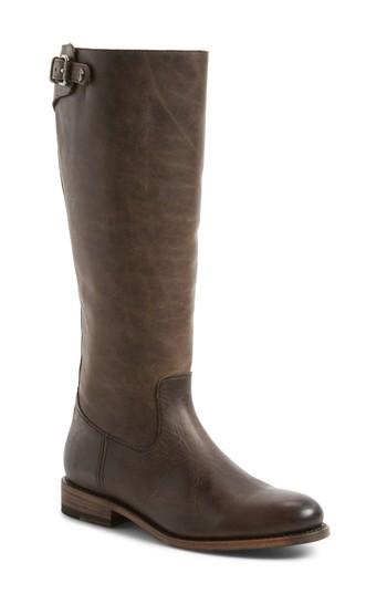 Women's Frye Jayden Buckle Back Zip Boot Ext Calf M - Brown