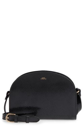 A.p.c. Half Moon Leather Crossbody Bag -