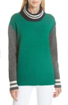 Women's & Daughter Fintra Colorblock Wool Tunic Sweater - Green
