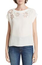 Women's Rebecca Taylor Silk Eyelet Blouse - White