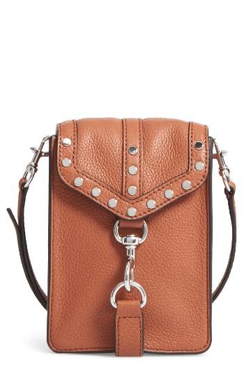 Rebecca Minkoff Biker Phone Crossbody Bag - Beige