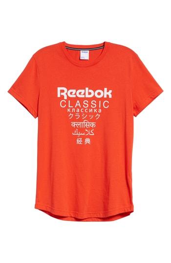 Men's Reebok Longline Unisex T-shirt, Size - Orange