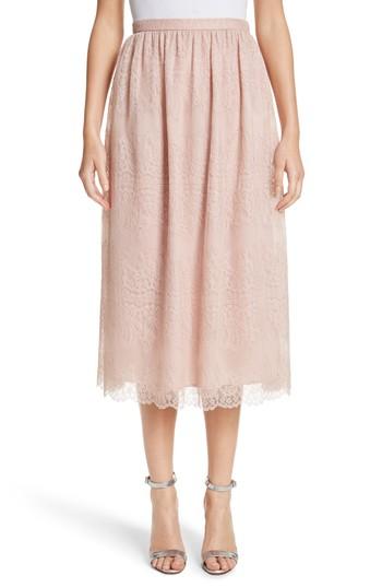 Women's St. John Collection Chantilly Lace Gathered Skirt