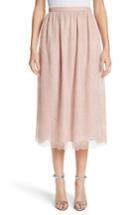 Women's St. John Collection Chantilly Lace Gathered Skirt