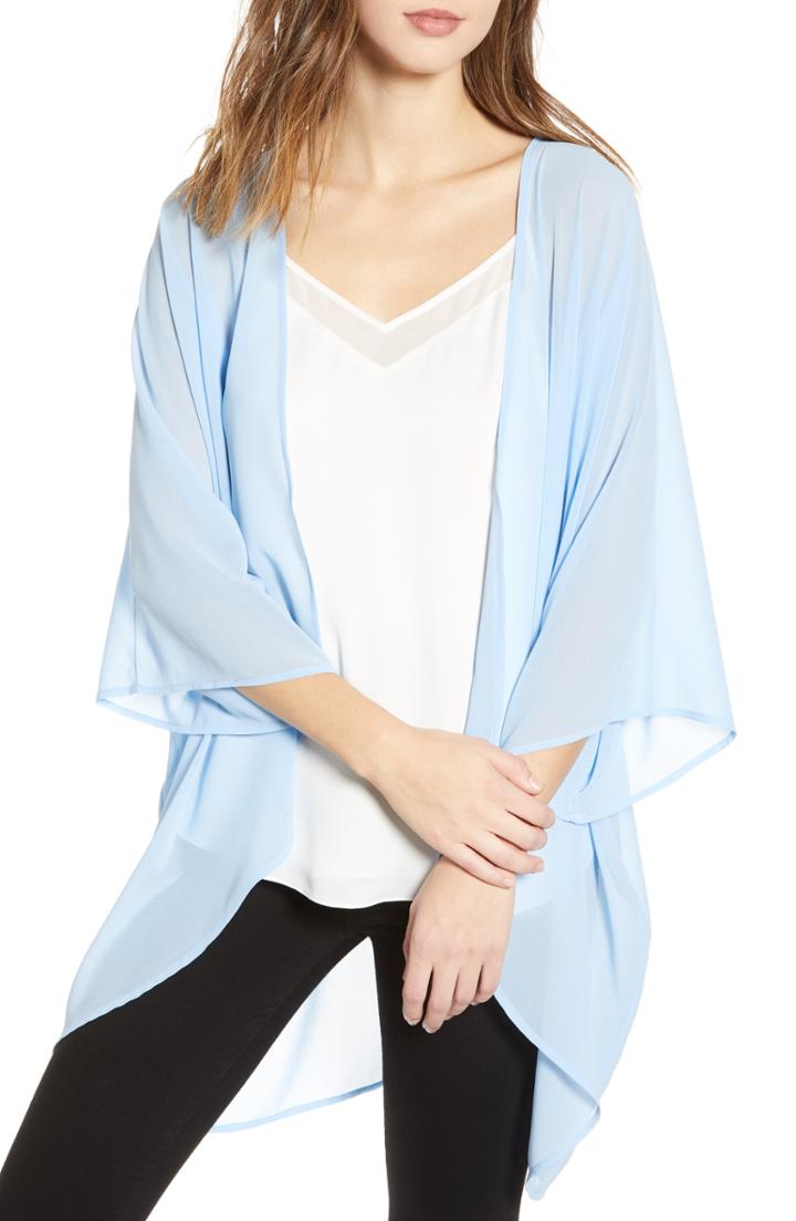 Women's Nordstrom Chiffon Kimono, Size - Blue