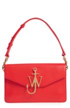 Jw Anderson Logo Leather Shoulder Bag - Red