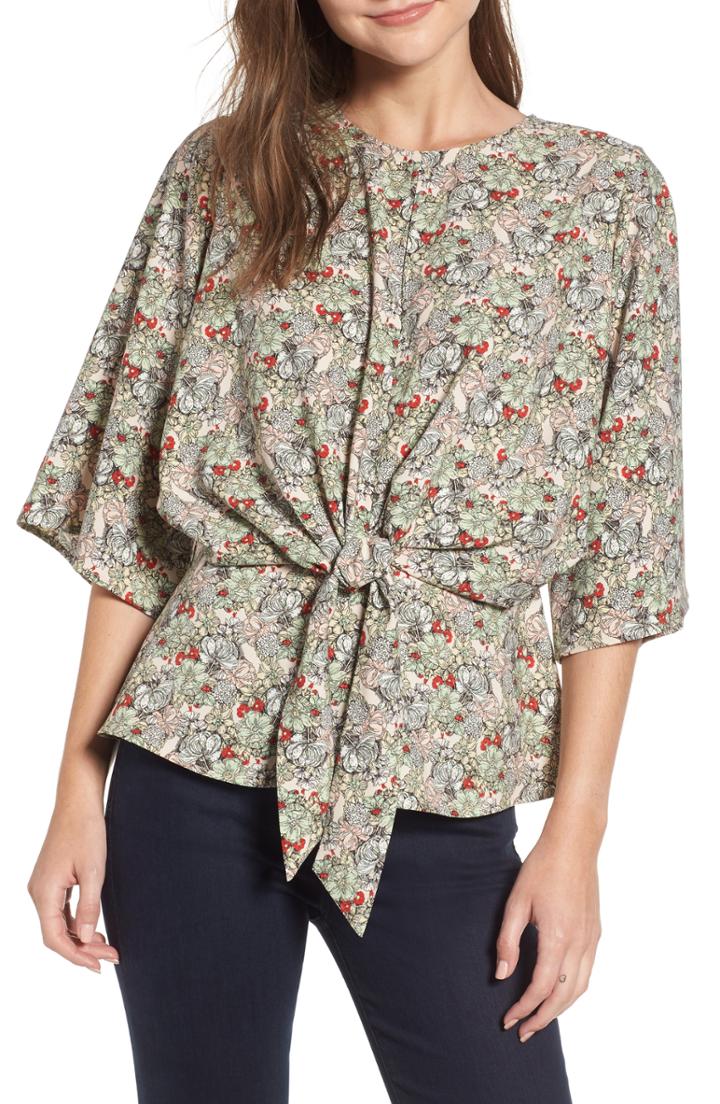 Women's Chelsea28 Tie Front Top - Beige