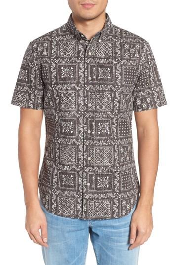 Men's Reyn Spooner Lahaina Sailor Classic Fit Sport Shirt - Black