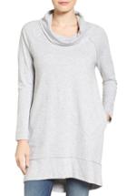 Women's Caslon Cowl Neck Tunic Sweatshirt - Grey