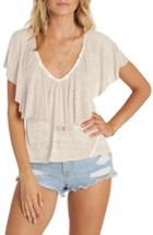 Women's Billabong Full Bloom Ruffle Top - White