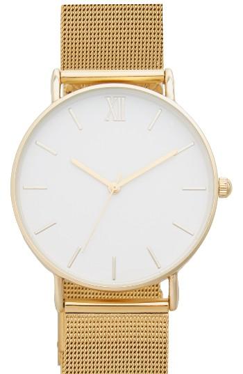 Women's Topshop Look Mesh Strap Watch, 40mm
