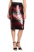 Women's Vince Camuto Ombre Sequin Pencil Skirt - Red