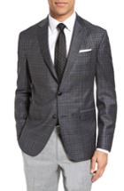 Men's Ted Baker London Trim Fit Check Wool Sport Coat R - Grey