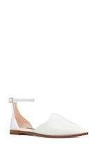 Women's Nine West Oriona Ankle Strap Flat M - White