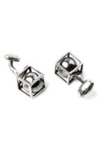 Men's Title Of Work Sphere In Cube Cuff Links