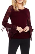 Women's Vince Camuto Lace Bell Sleeve Top - Red