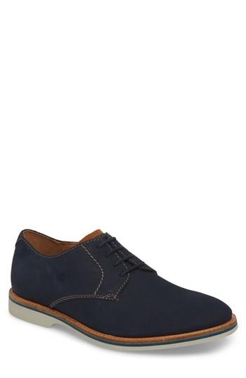 Men's Clarks Atticus Plain Toe Derby M - Blue