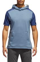 Men's Adidas Sqd Short Sleeve Hoodie - Blue