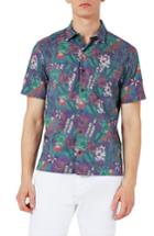 Men's Topman Floral Print Shirt - Purple