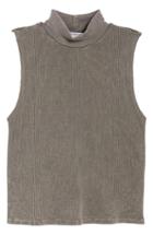 Women's Project Social T Annie Thermal Sleeveless Mock Neck Top - Black