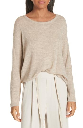 Women's Vince Relaxed Wool Knit Top - Beige