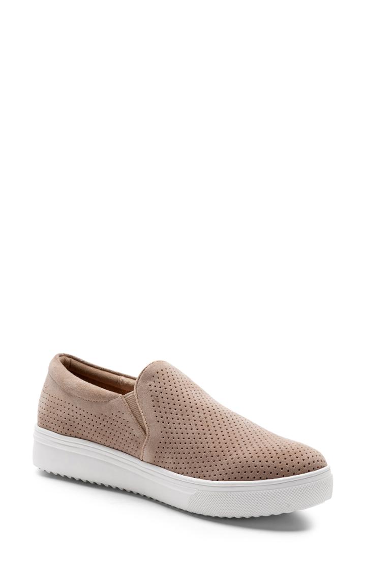 Women's Blondo Gallert Perforated Waterproof Platform Sneaker .5 M - Beige