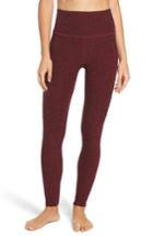 Women's Beyond Yoga High Striped Mesh Leggings - Red