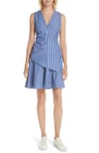 Women's Derek Lam 10 Crosby Stripe Ruched Sheath Dress - Blue