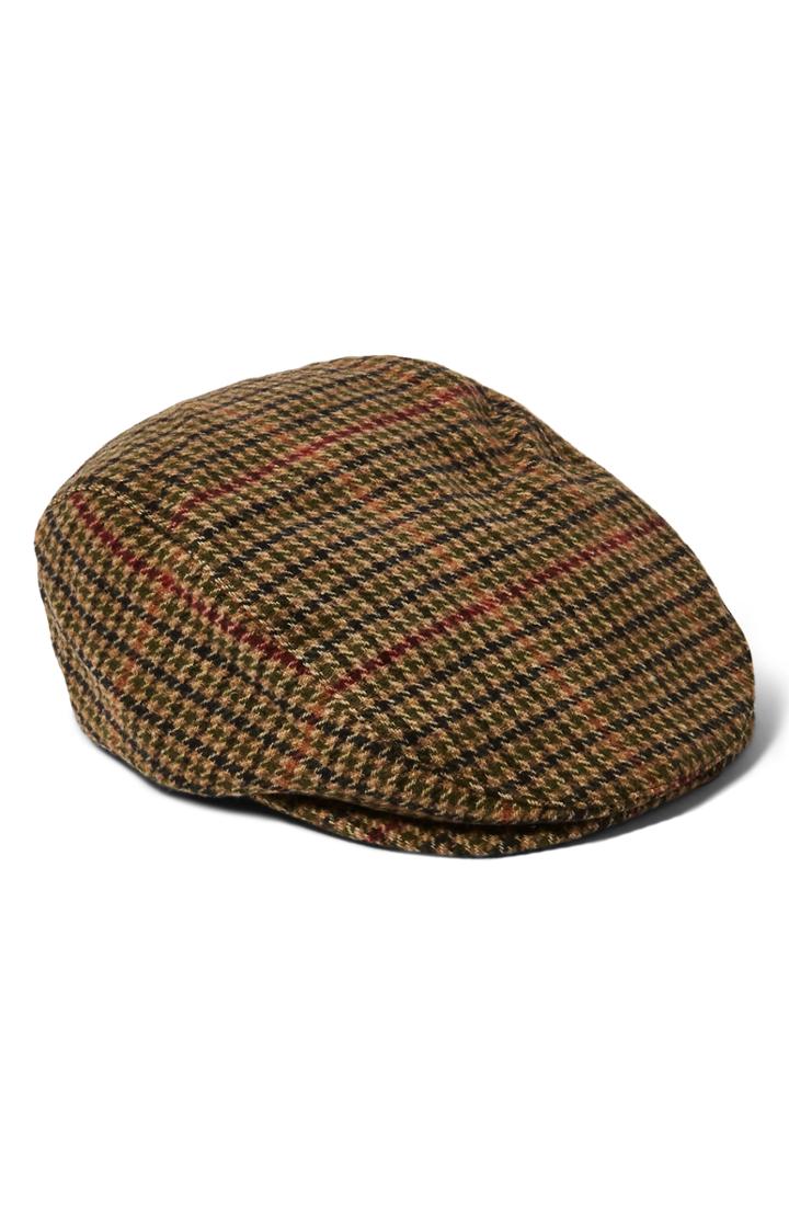 Men's Topman Check Driver Cap - Brown