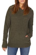 Women's Sanctuary Sunday Morning Wool Blend Sweater Hoodie - Green
